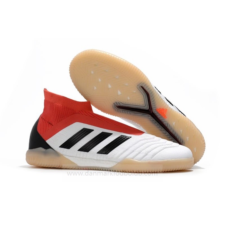 Adidas Predator Tango 18+ IC Fodboldstøvler Herre – Hvid Rød Sort